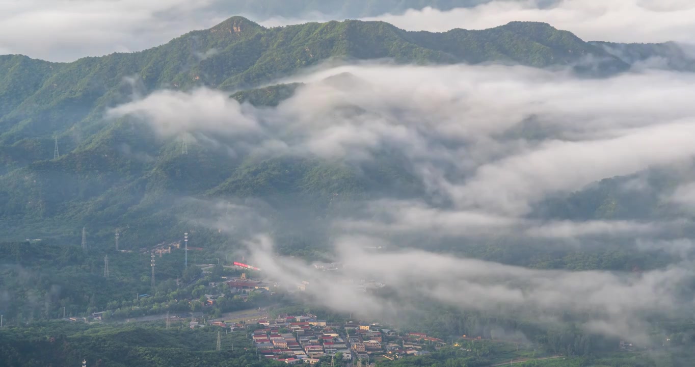 北京怀柔山区云雾延时视频素材