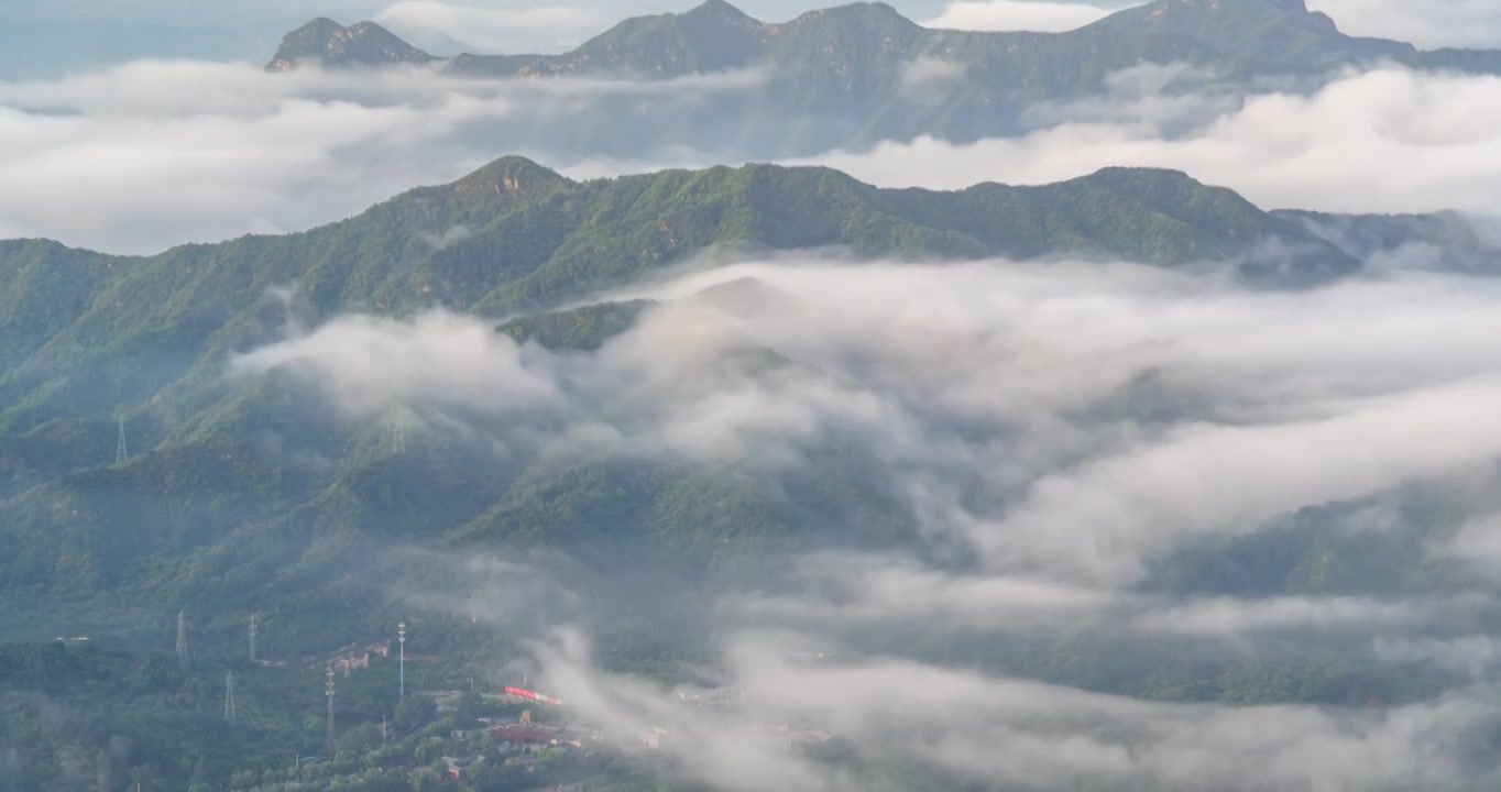 北京怀柔山区云雾延时视频素材