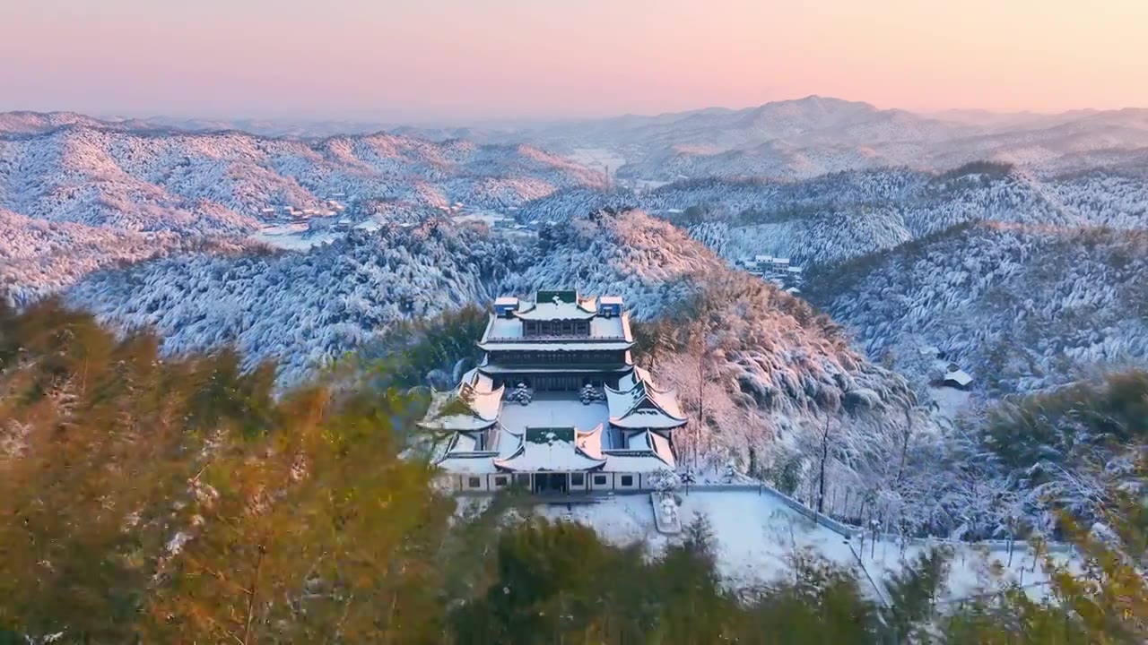 旅行,高山,旅游目的地,无人,户外,风景,旅游,地形,自然,白昼,宁静,建筑,日出,清晨,古建筑,生视频素材