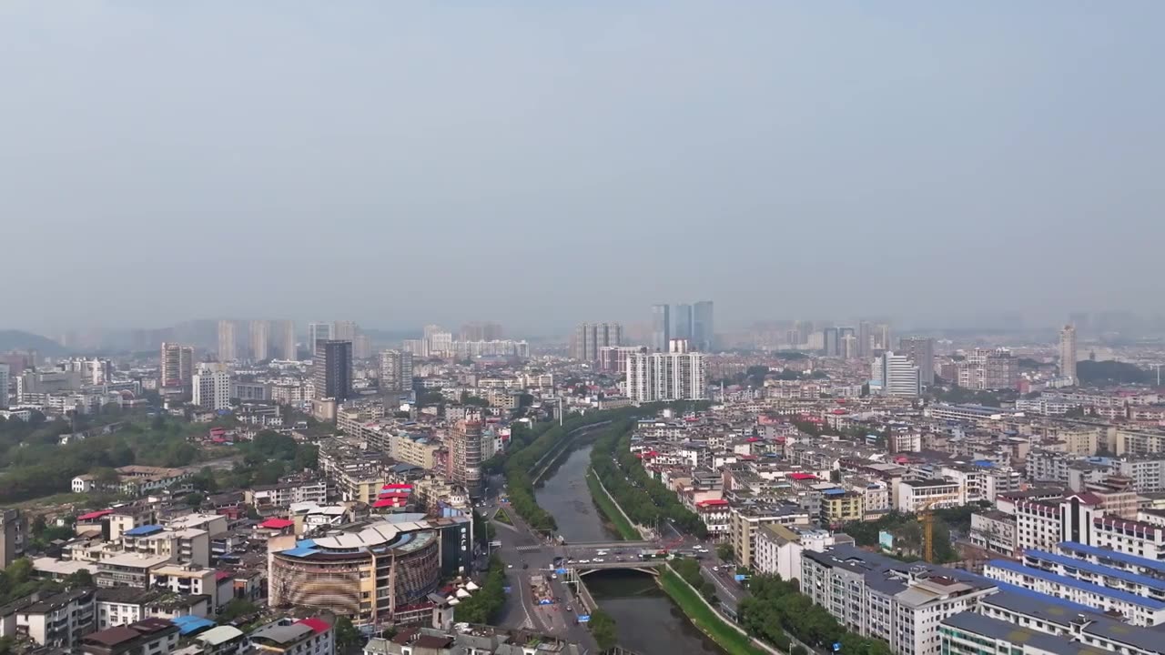 萍乡雅天广场 萍水河视频素材