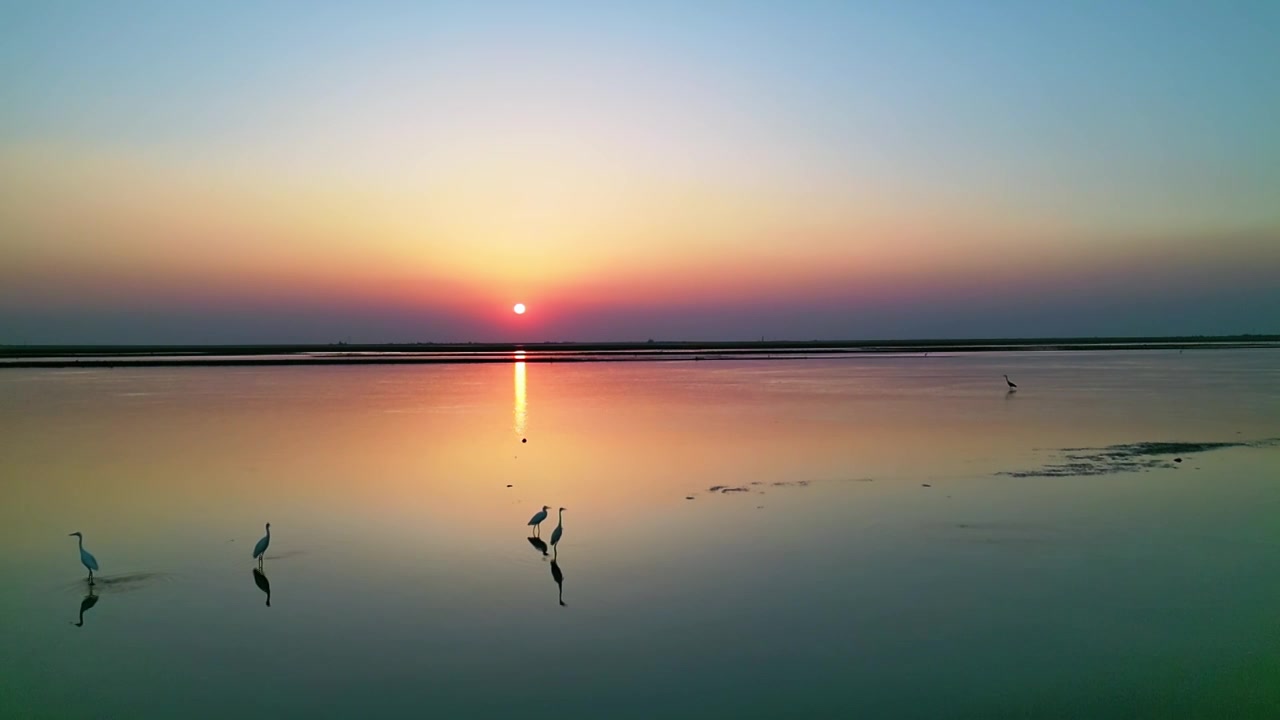 航拍江西鄱阳湖视频素材