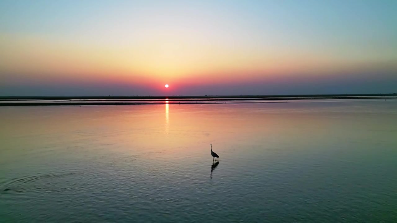 航拍江西鄱阳湖视频素材