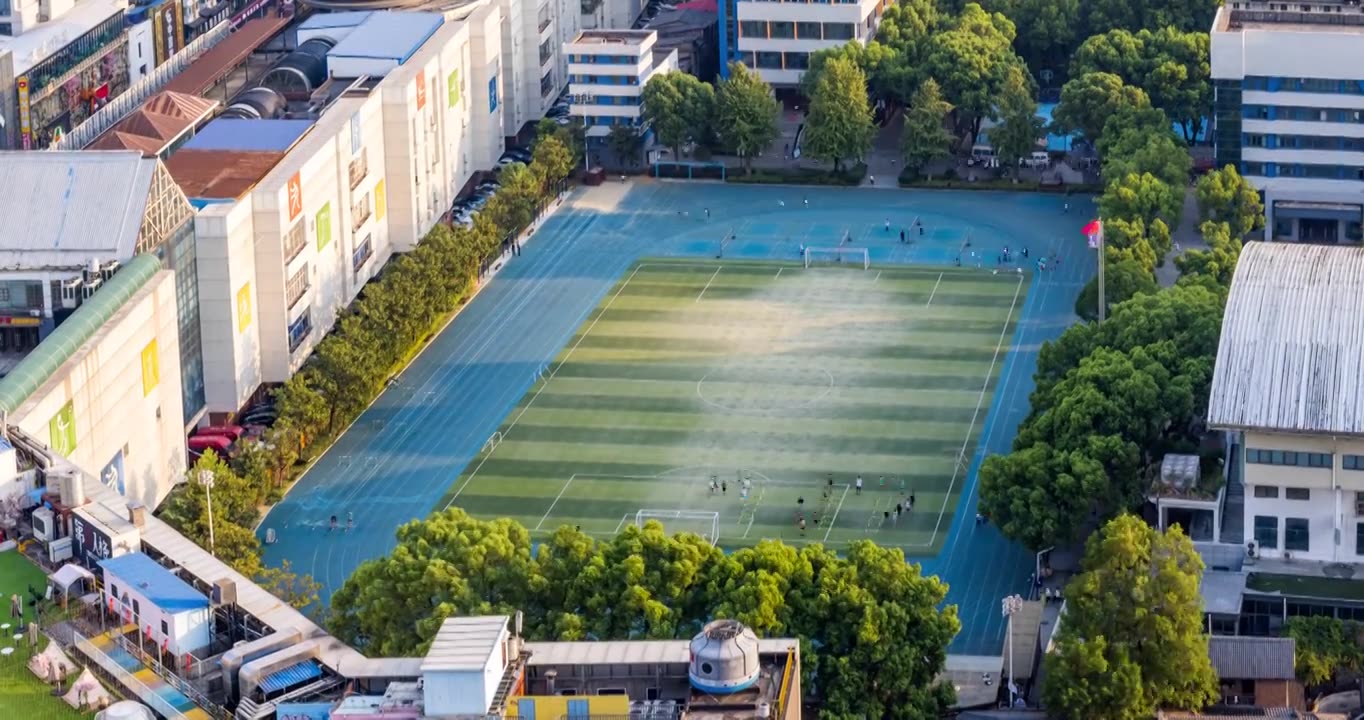 【8K延时】长郡中学体育场视频素材