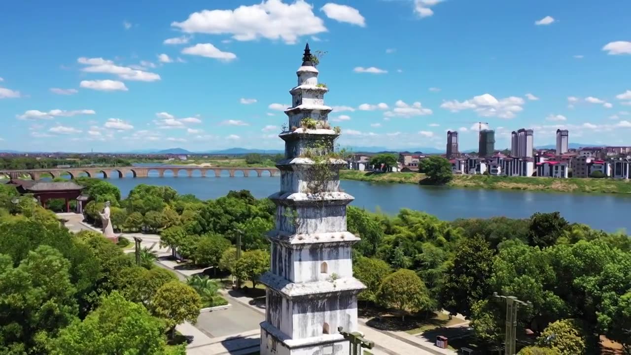 永丰报恩寺塔视频素材