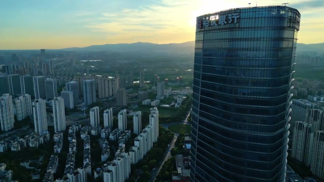 航拍城市夜景视频素材