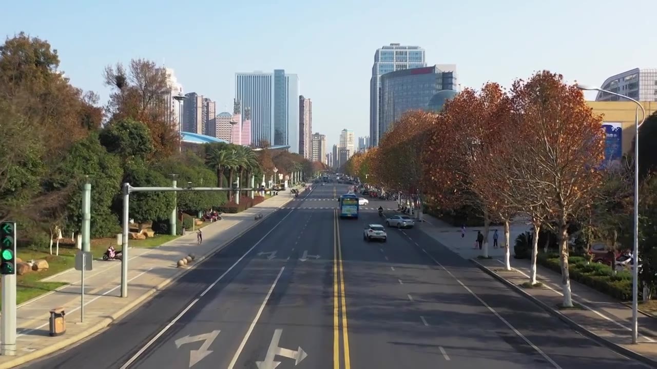 实拍江西吉安街景视频素材