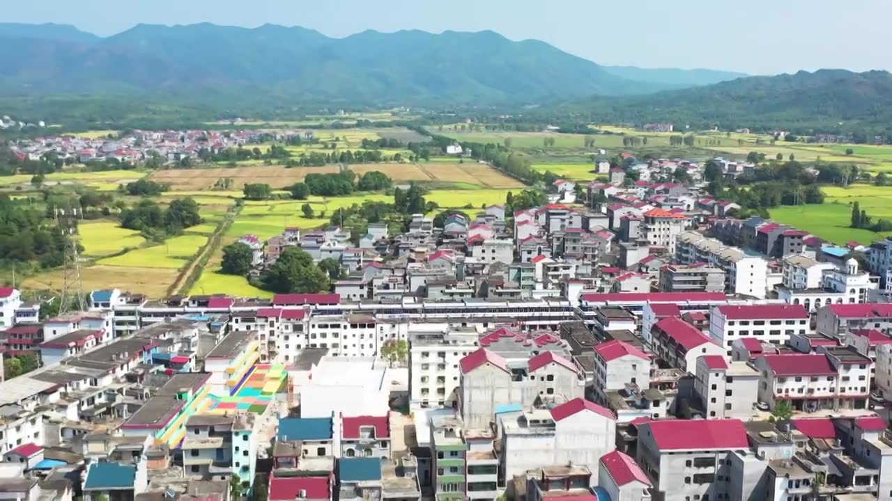 江西青原新圩镇视频素材