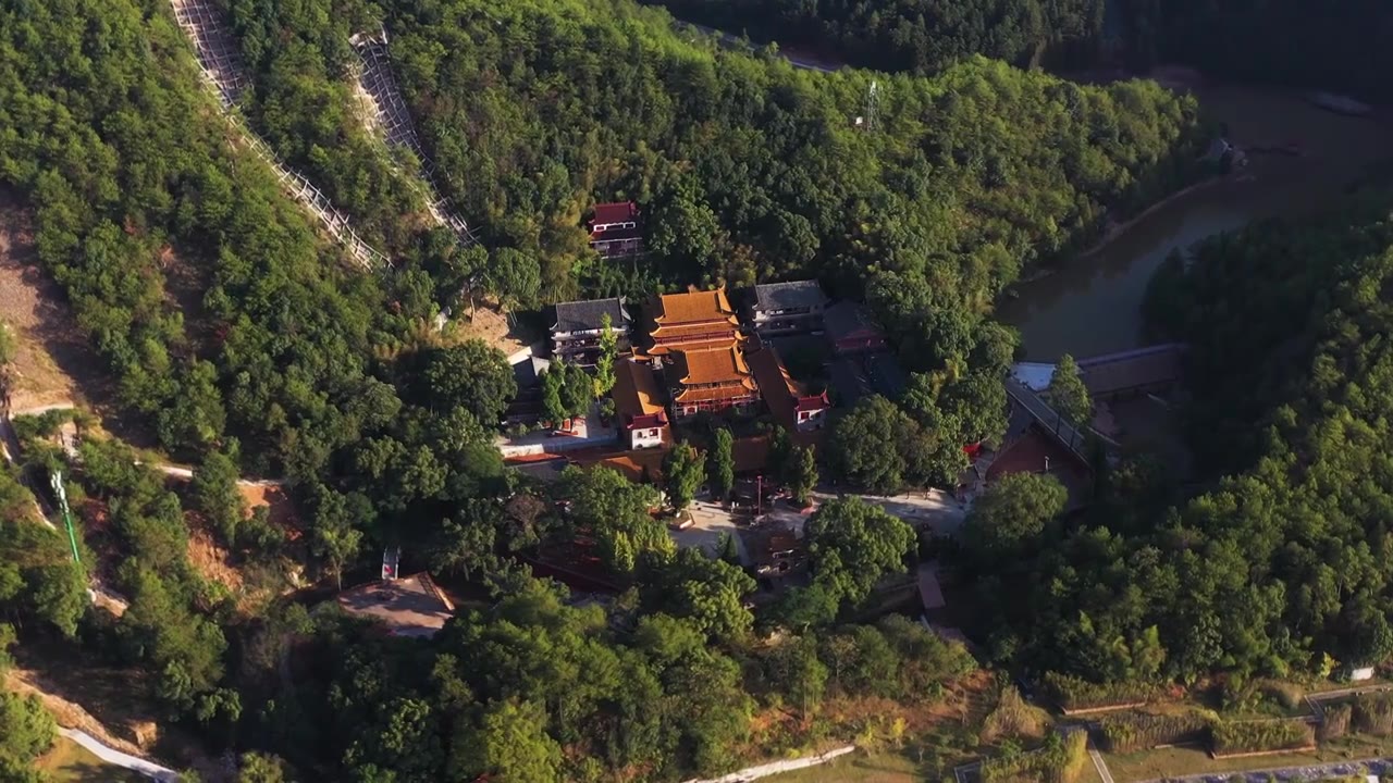 航拍青原山净居寺视频素材