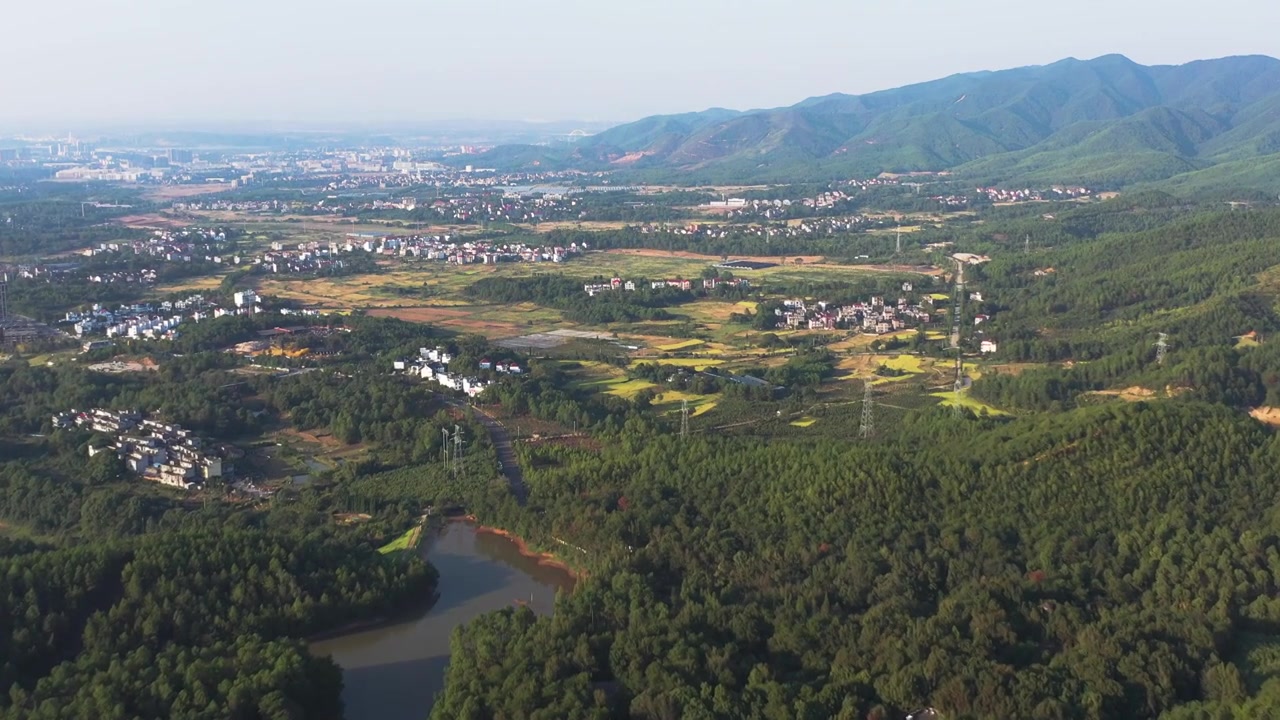 江西青原山村庄视频素材