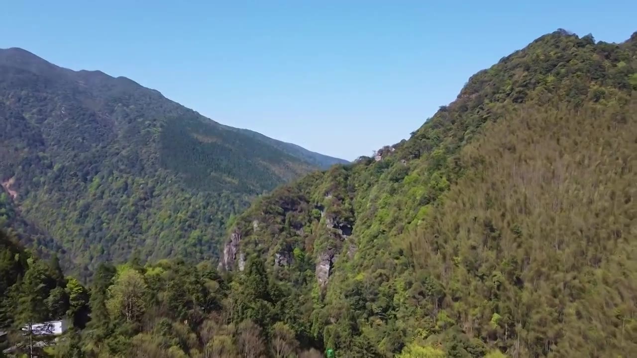 航拍江西吉安井冈山茨坪龙潭景区视频素材