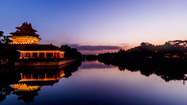 北京故宫和景山的黄昏视频素材