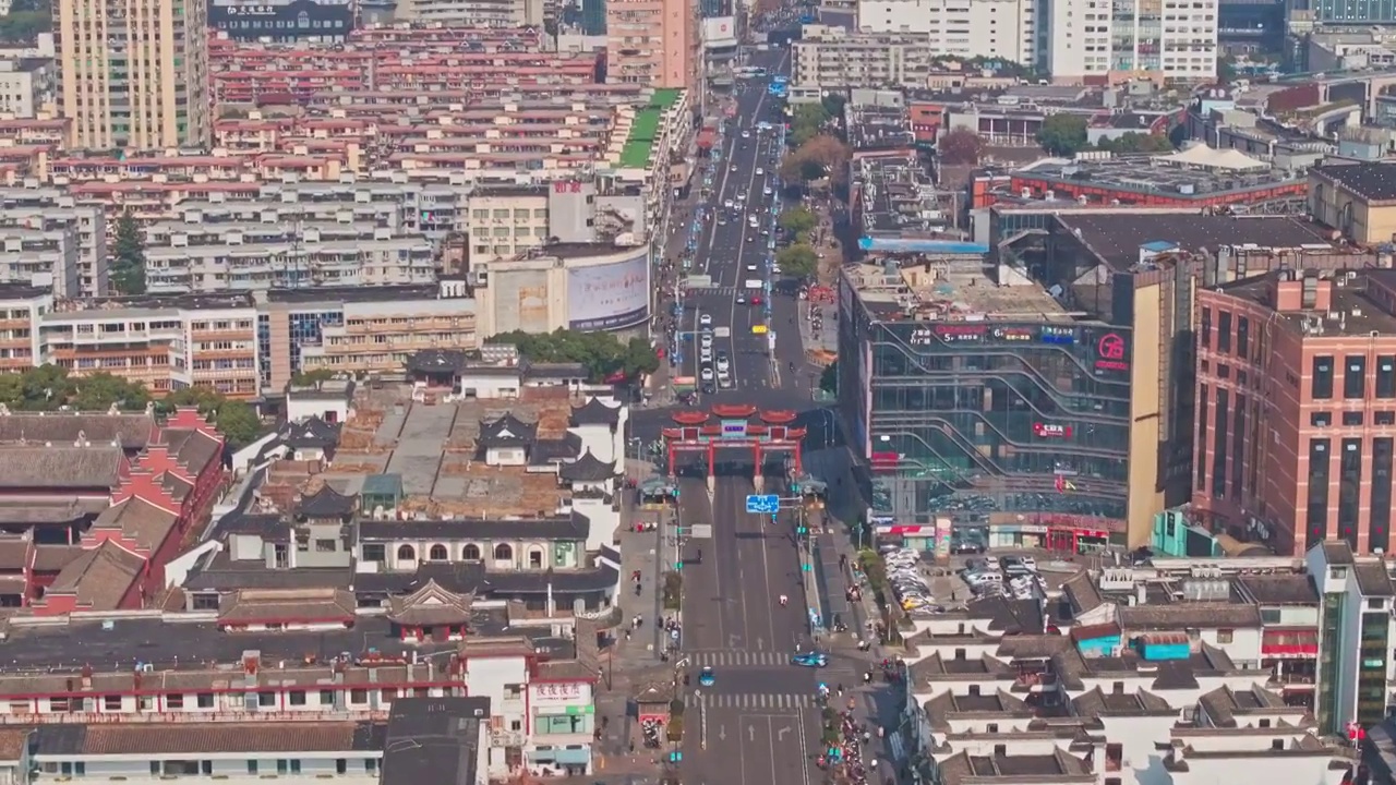 浙江宁波城市风景航拍视频素材