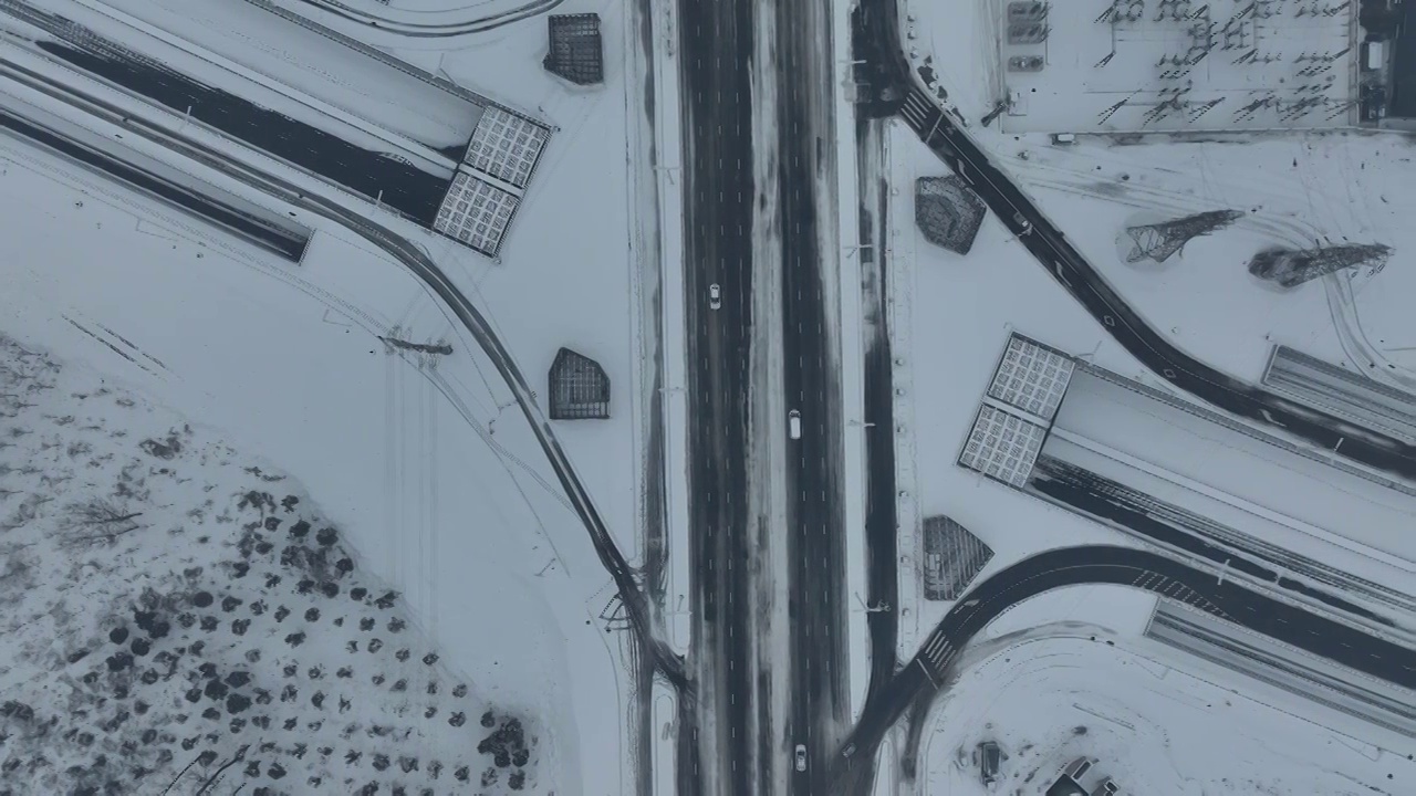 周口七一路隧道雪景视频素材