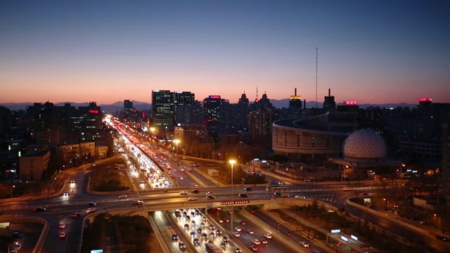 安华桥夜景视频素材