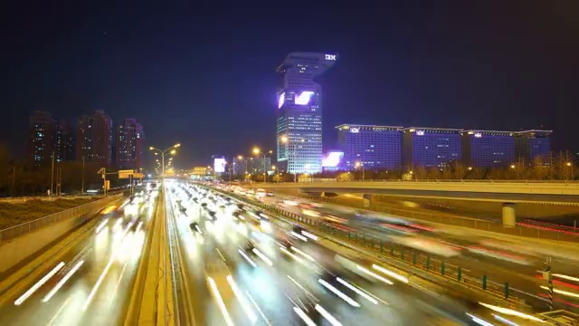 北四环夜景视频素材