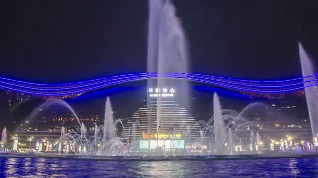 中国成都市环球中心夜景视频素材