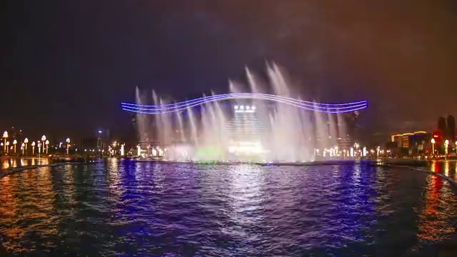 中国成都市环球中心夜景视频素材