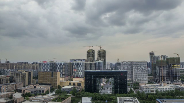 中国成都市高新科技孵化园夜景视频素材