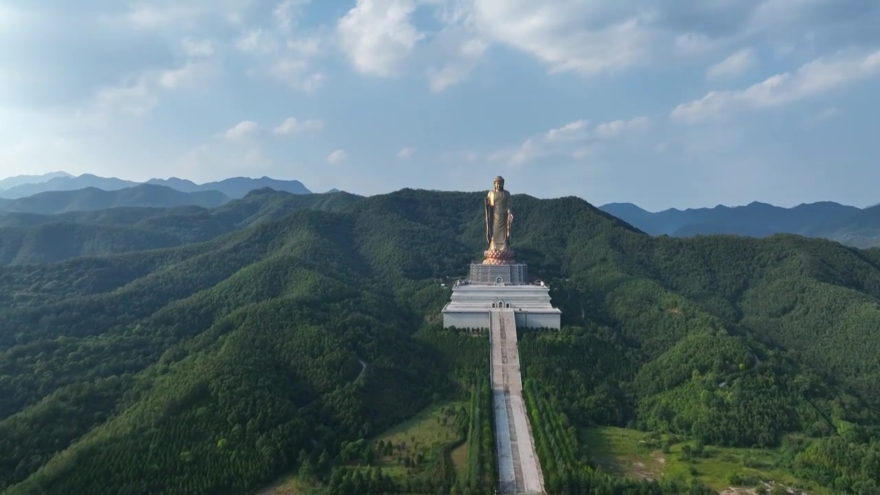 航拍平顶山市 中原大佛视频素材