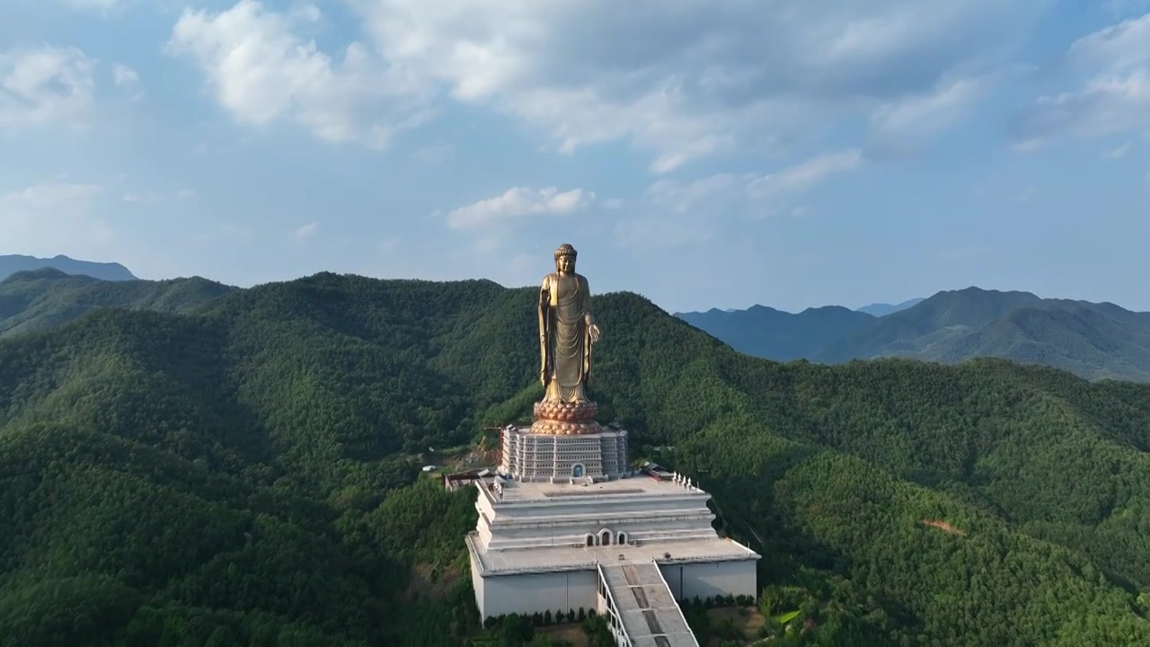 航拍平顶山 中原大佛视频素材