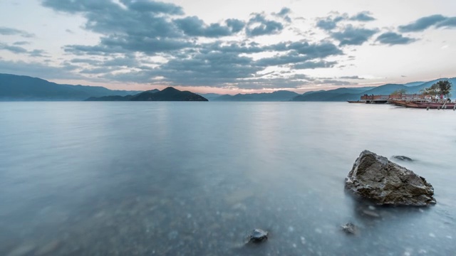 泸沽湖日出视频素材