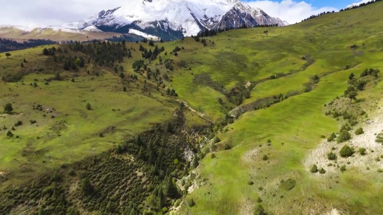 四川川西甘孜州理塘格聂雪山群峰山峰高山视频素材