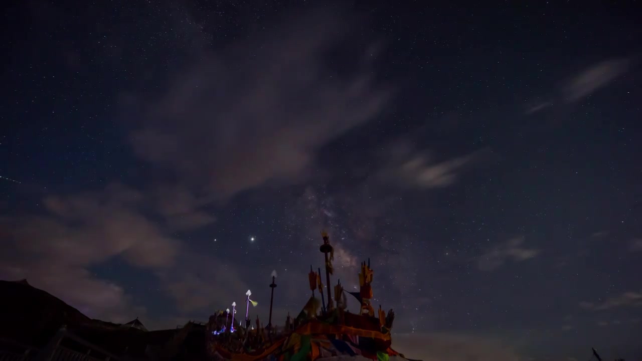 寺院星空视频下载