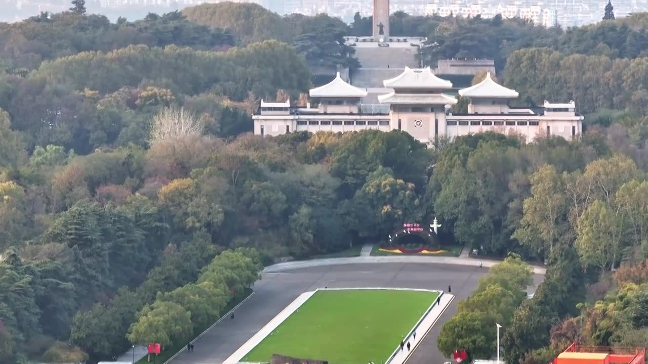 航拍南京雨花台视频素材