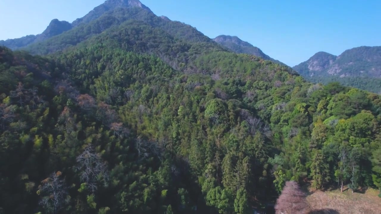 蕉岭县佛根，皇佑笔航拍视频素材