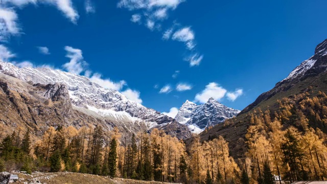 雪山延时摄影视频素材