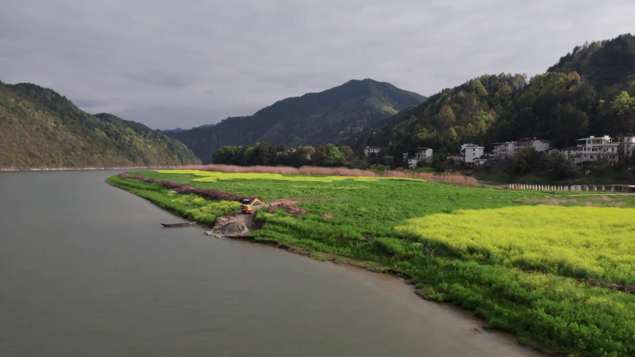 安徽歙县新安江山水画廊风光视频素材