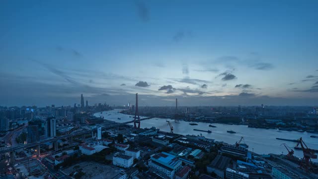 上海杨浦大桥全景-4视频素材