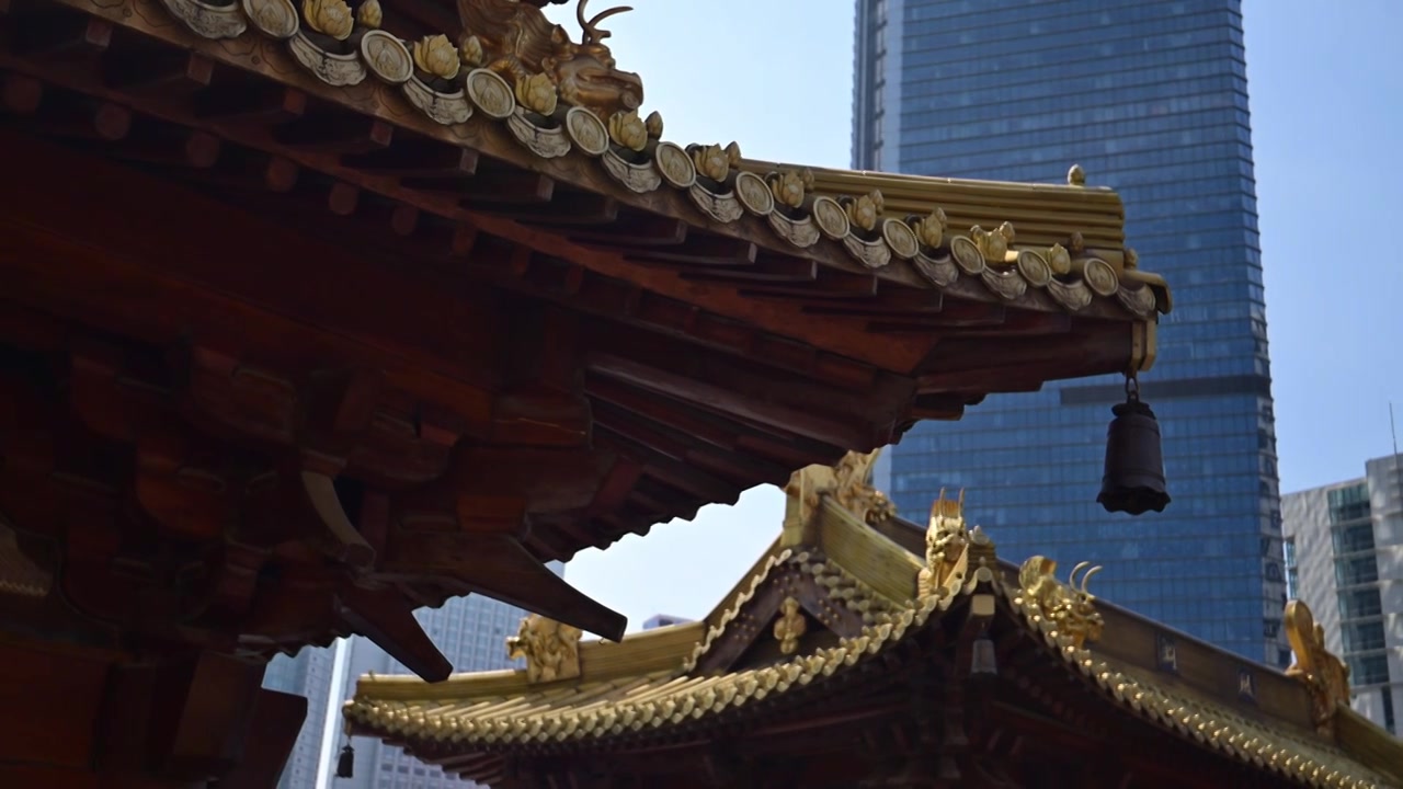 上海市静安区百年古刹静安寺视频素材