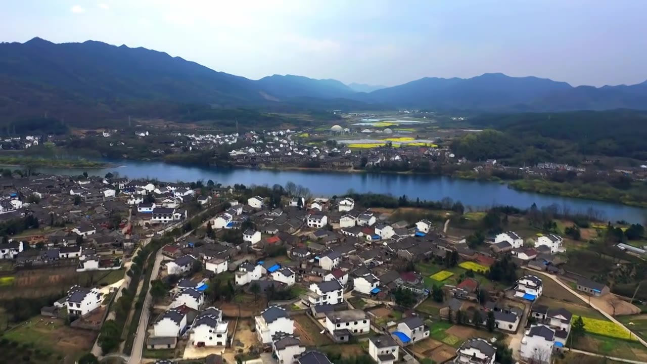 宣城市泾县狮子山油菜花中国宣纸博物馆视频素材