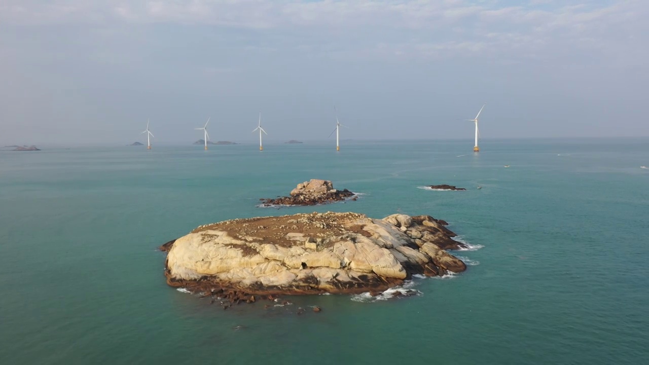 航拍福建平潭岛海岛风光视频素材