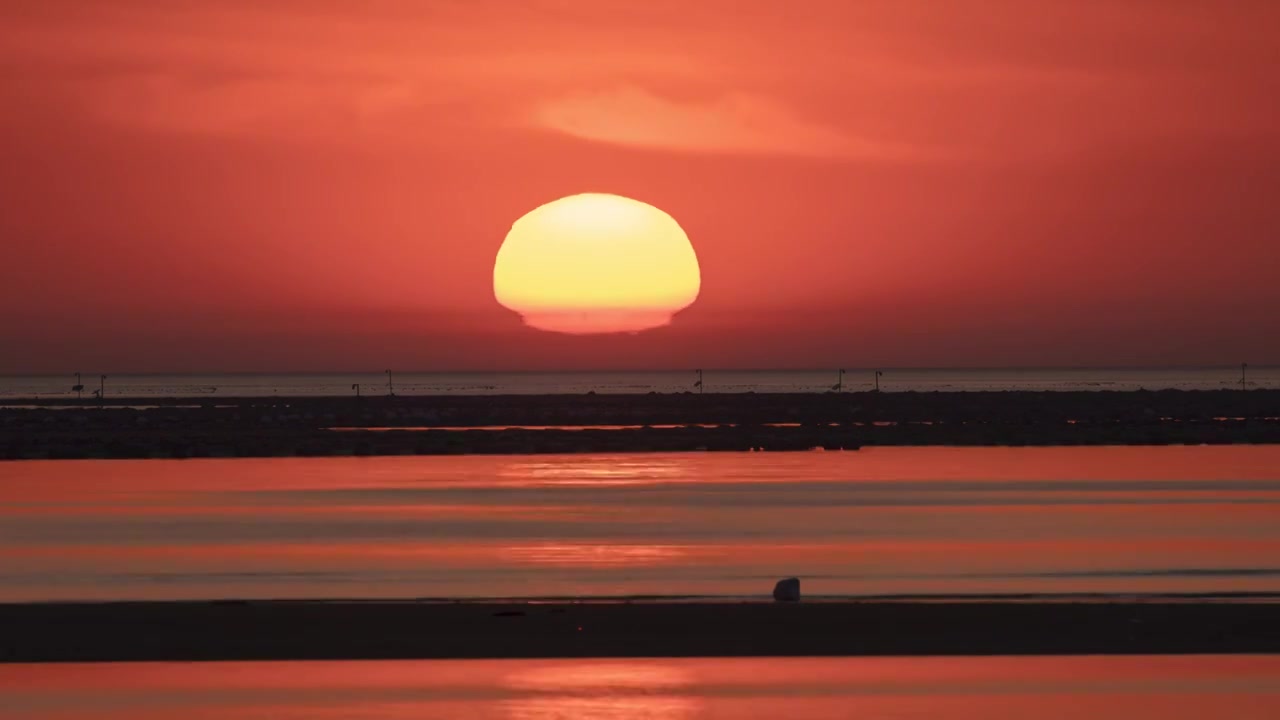 大连海上日落视频下载