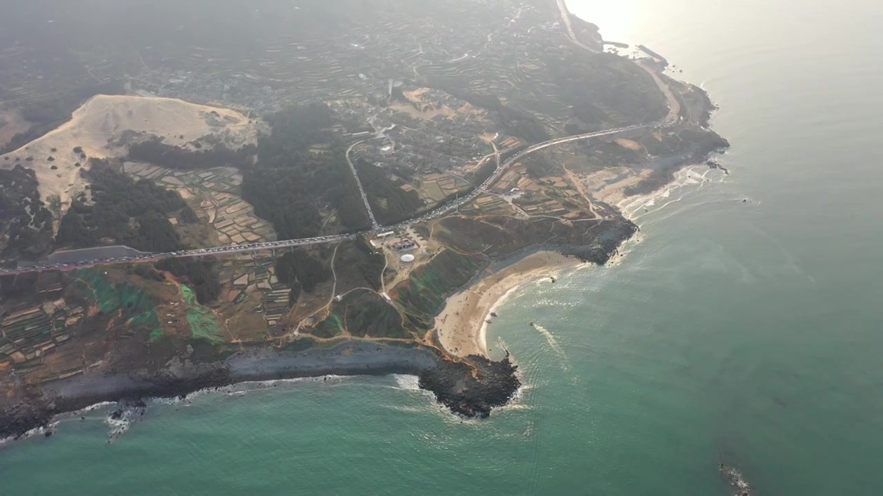 航拍福建平潭岛海岛风光视频素材