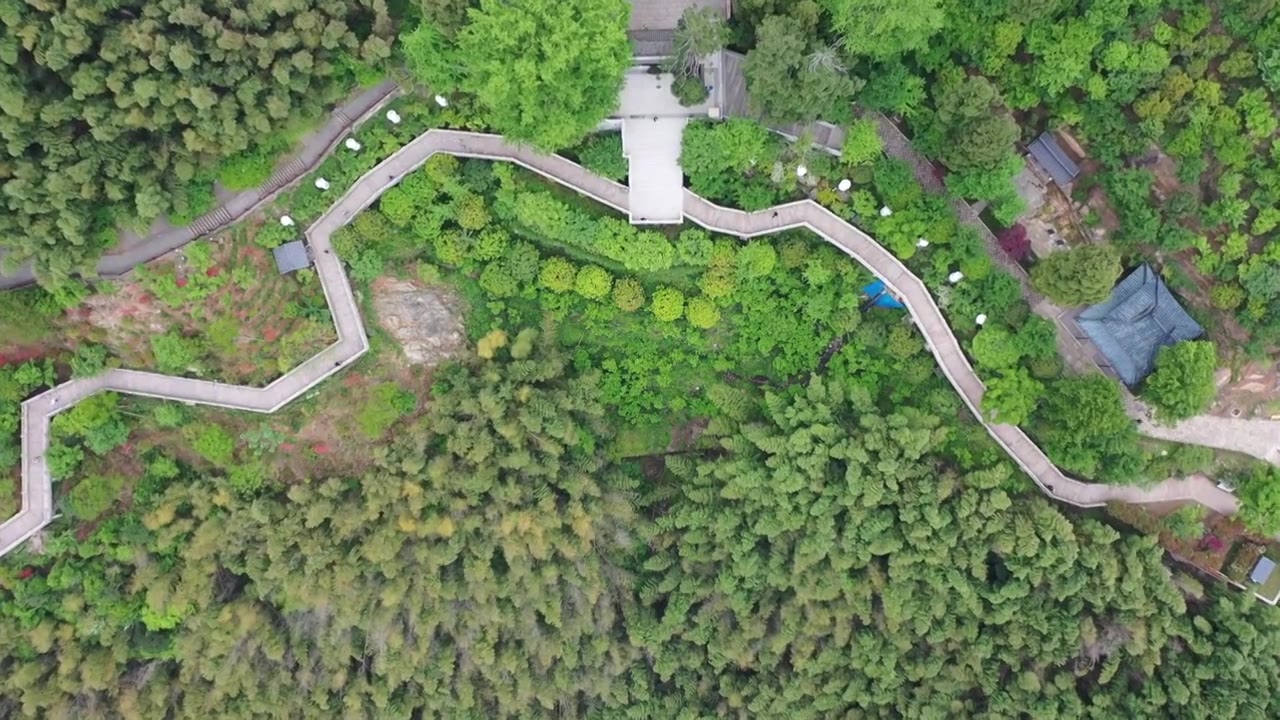 航拍杭州径山寺视频素材