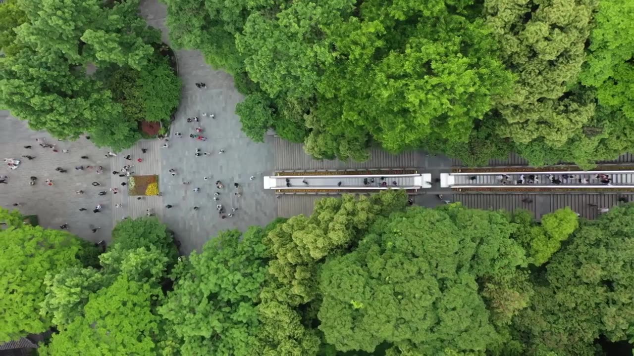 航拍杭州雷峰塔视频素材