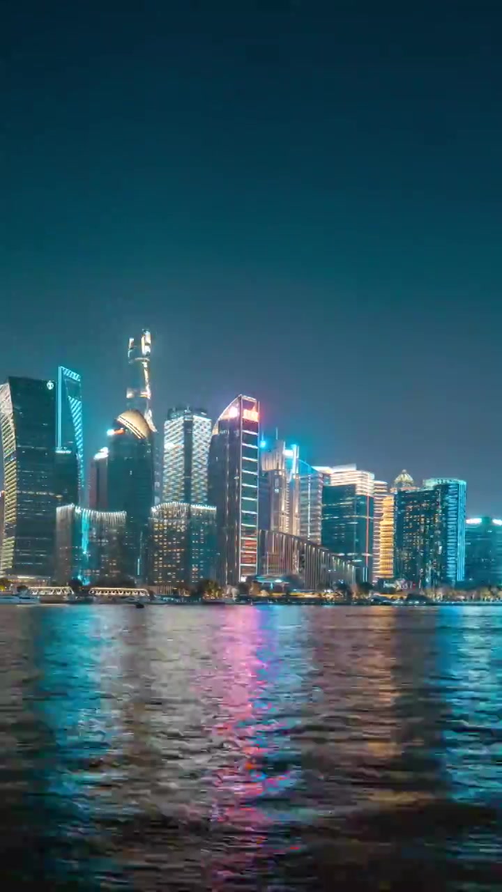 上海浦东城市夜景视频素材