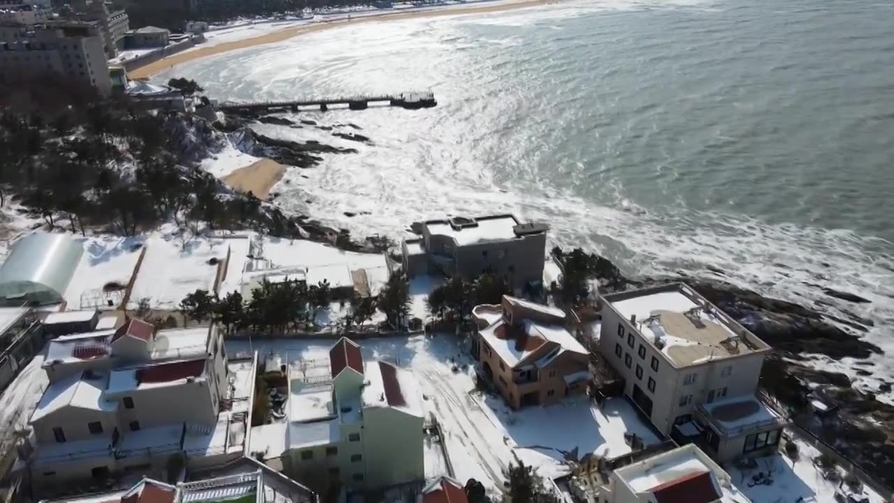 威海金海湾海边视频素材