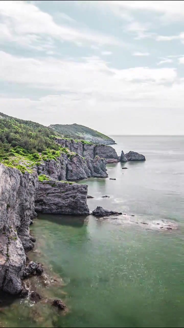 中国辽宁大连大黑石海岸视频素材