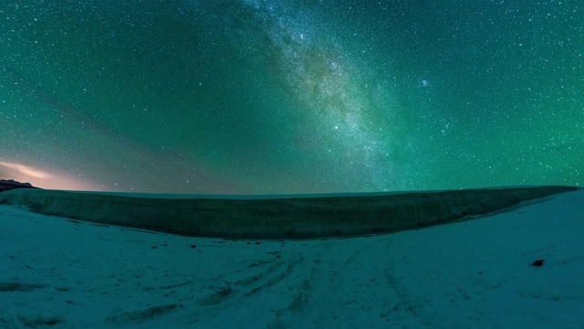 八一冰川星空银河视频素材