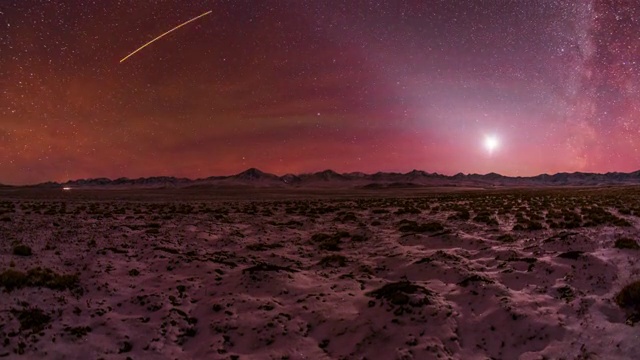 祁连雪山星空视频素材