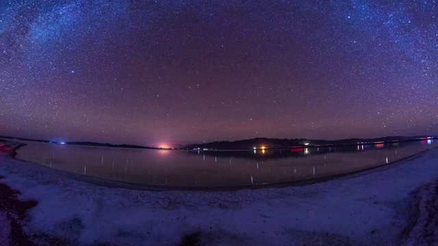 小柴旦盐湖银河星空视频素材