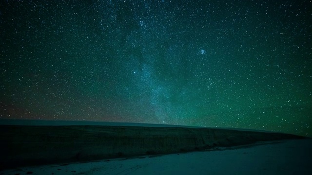 八一冰川星空视频素材