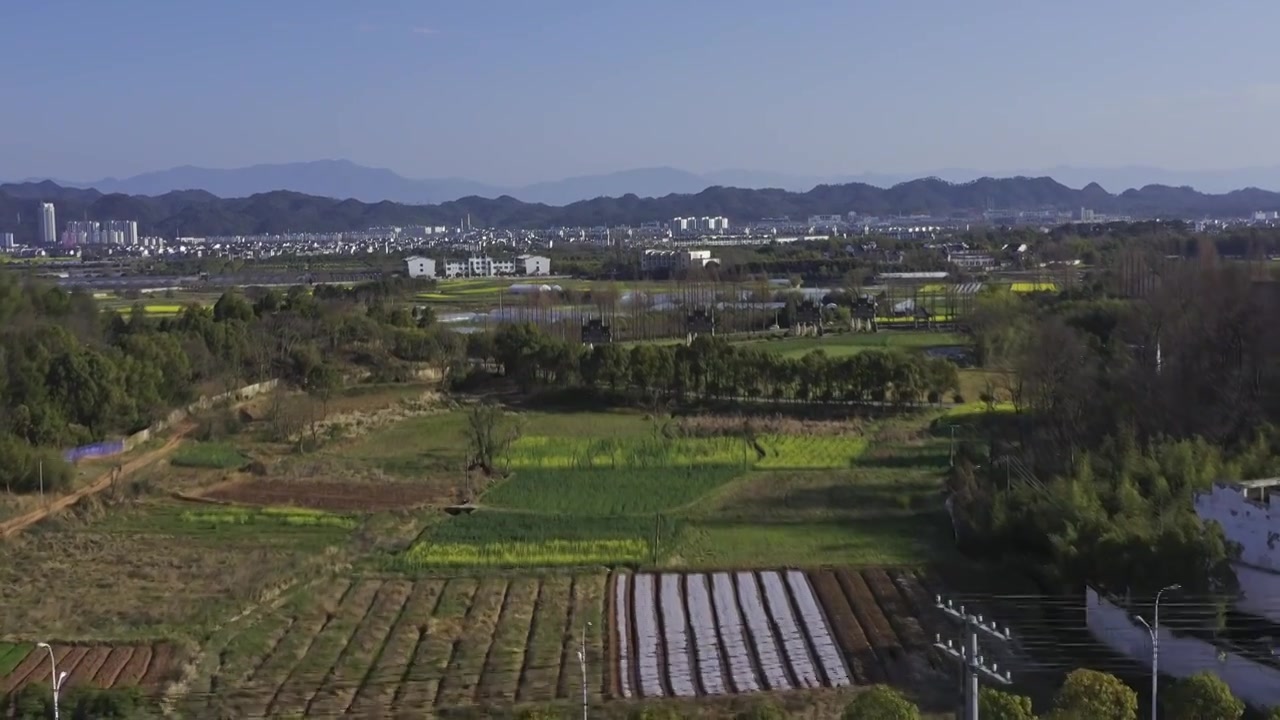 安徽棠樾牌坊群航拍视频素材