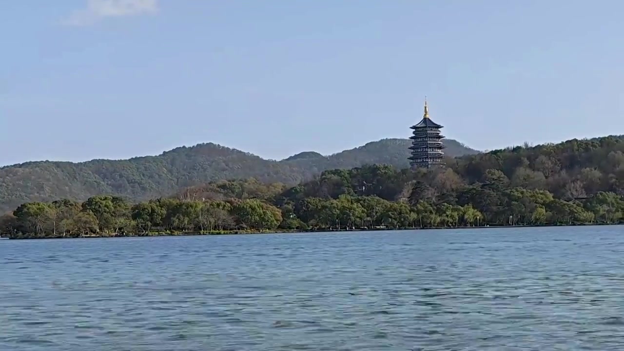 杭州西湖雷峰塔视频素材