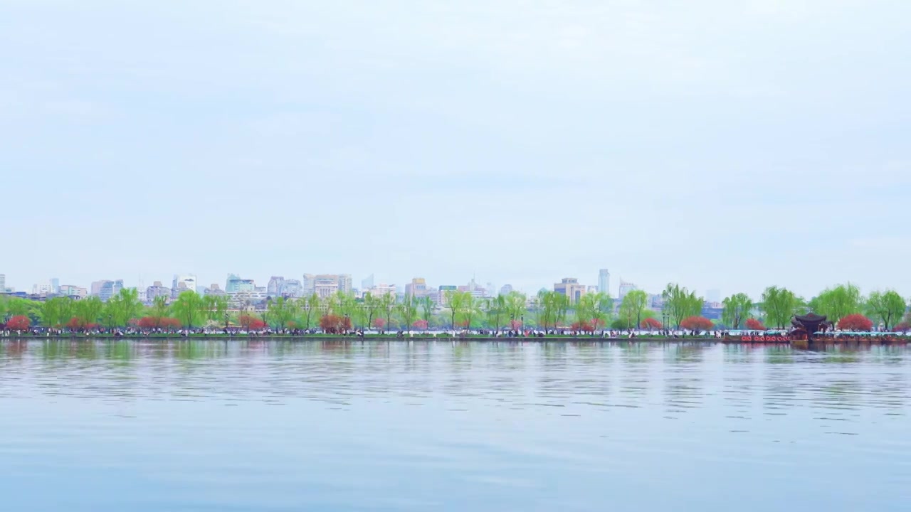 【合集】江南杭州西湖春天春雨自然清新治愈风景视频素材