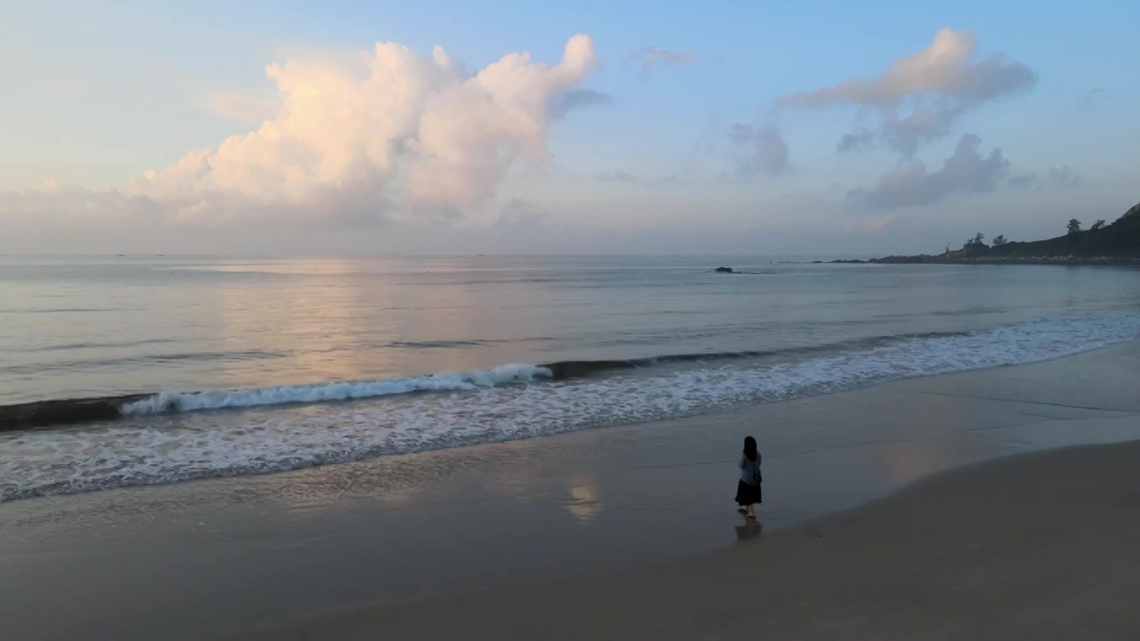 夏天早晨在惠州惠东看海视频素材